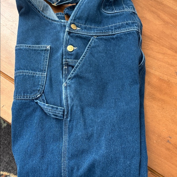 Carhartt Blue Denim Overalls Size 34 - Picture 15 of 16